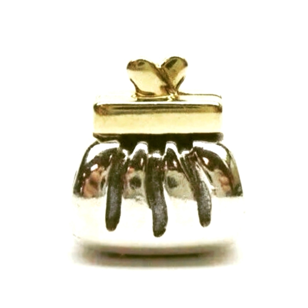 Pandora Clutch 14K gold and sterling silver S925 ALE #790475 like new